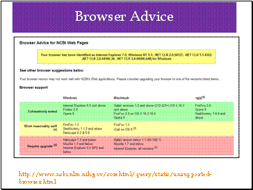 Browser Advice