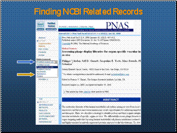Finding NCBI Related Records