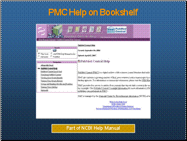 PMC Help on Bookshelf 