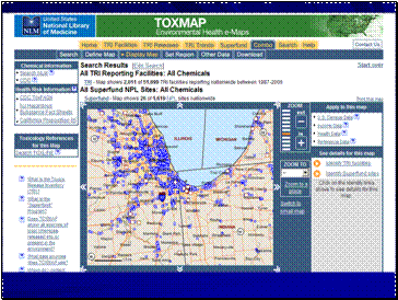 TOXMAP map of Chicago area