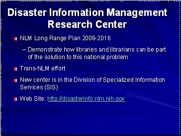 Disaster Information Management Research 