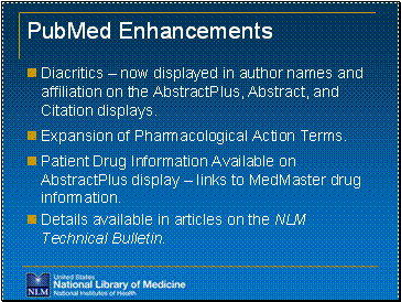 PubMed Enhancements