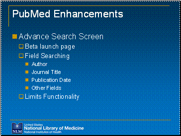 PubMed Enhancements