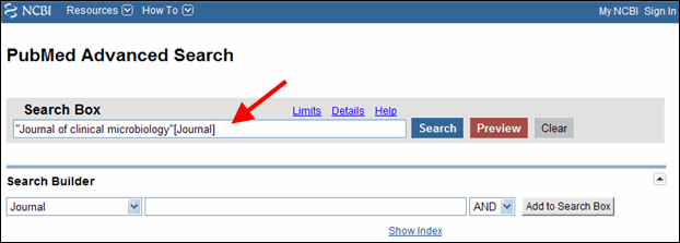 Screen capture of Search term moved to the Search box.