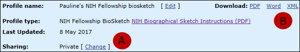 Share and Download NIH Fellowship biosketches