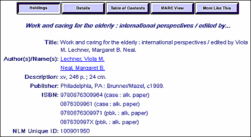 LocatorPlus Holdings Display Showing 10- and 13-digit ISBN.