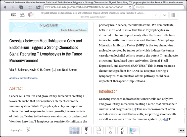 Screen capture of citationcontext menu.