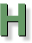 drop cap letter for h