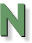 drop cap graphic of letter N