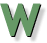 drop cap graphic of letter W