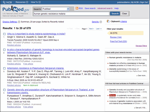 PubMed Redesign Summary Results.
