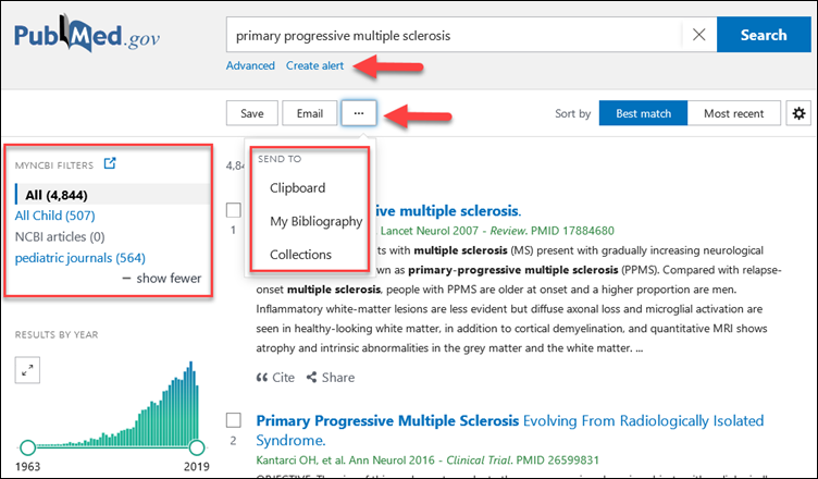 The New Pubmed Updated Homepage User Guide My Ncbi Alerts And