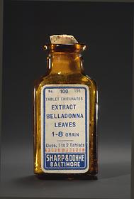 Belladonna leaf extract, Sharp & Dohme Co., Baltimore, about 1925