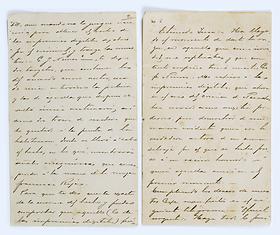 Pages of a letter concerning the Francisca Rojas case, sent to Juan Vucetich by Necochea's Sheriff who was conducting the investigation, June 1892