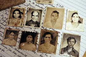 Faces of the "Disappeared." Photographs of victims of the Argentinian "Dirty War" of 1976-83.