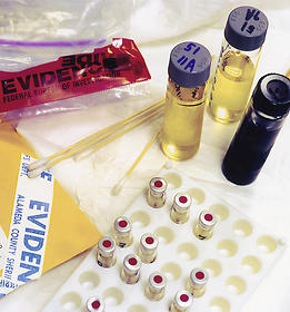 Vials and evidence, July 2004