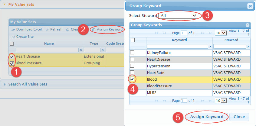 Assign Keywords to Value Sets