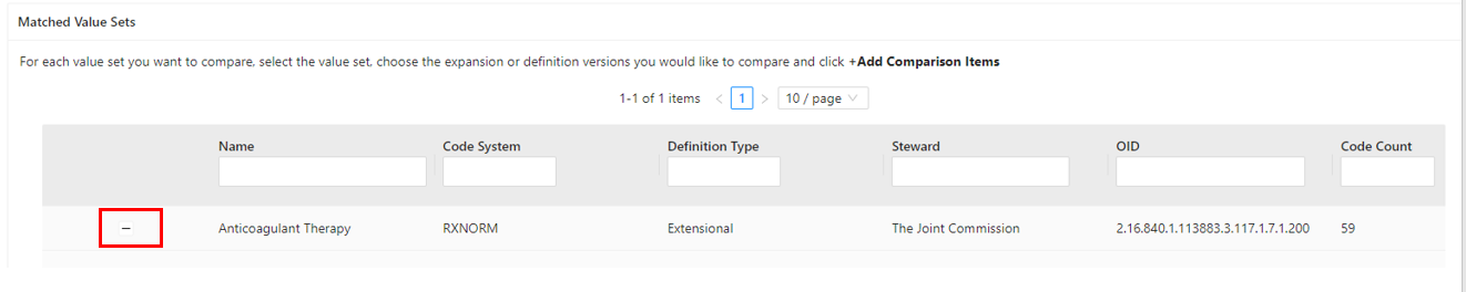 Select definitions and expansions to compare 